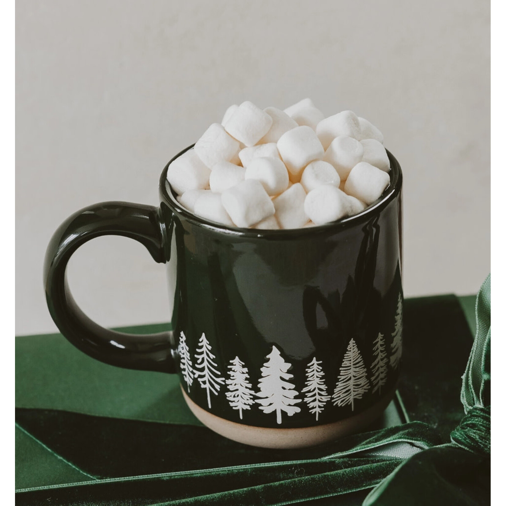 Sweet Water Decor SWD Pine Trees Stoneware Coffee Mug - Christmas Decor