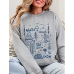 Colorbear Ski Doodle Graphic Sweatshirt