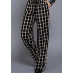 Active Basics AB  Wide Leg Plaid Woven Pants
