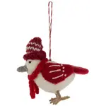 Boston Int. Boston Int 4" Winter Bird Felt Christmas Ornament