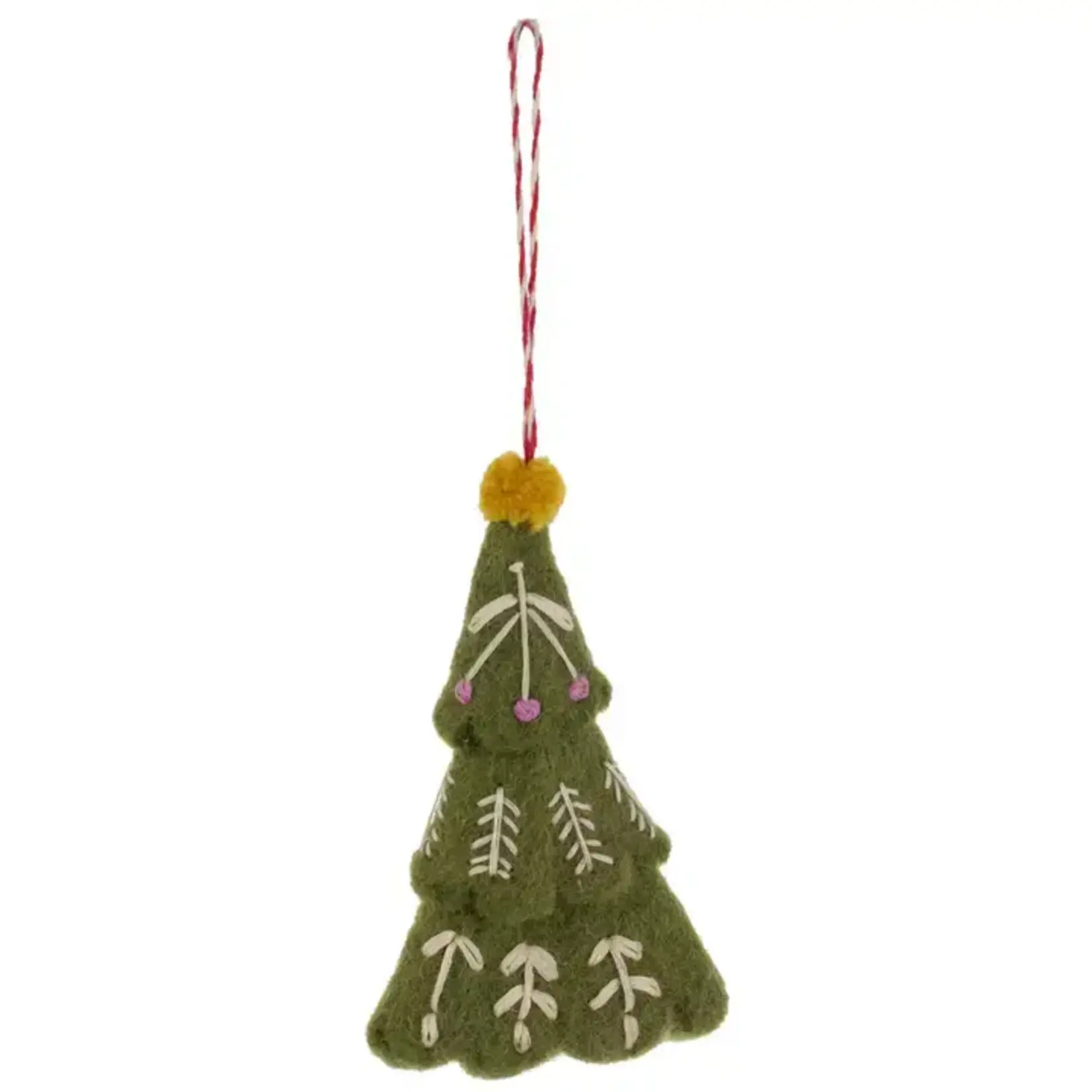 Boston Int. Boston Int 4.25" Tall Christmas Tree Felt Christmas Ornament