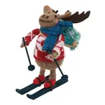 Bright Ideas Bright Ideas Skiing Moose Felted Ornament