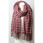 Leto Accessories Leto Cozy Tartan Tassel Scarf