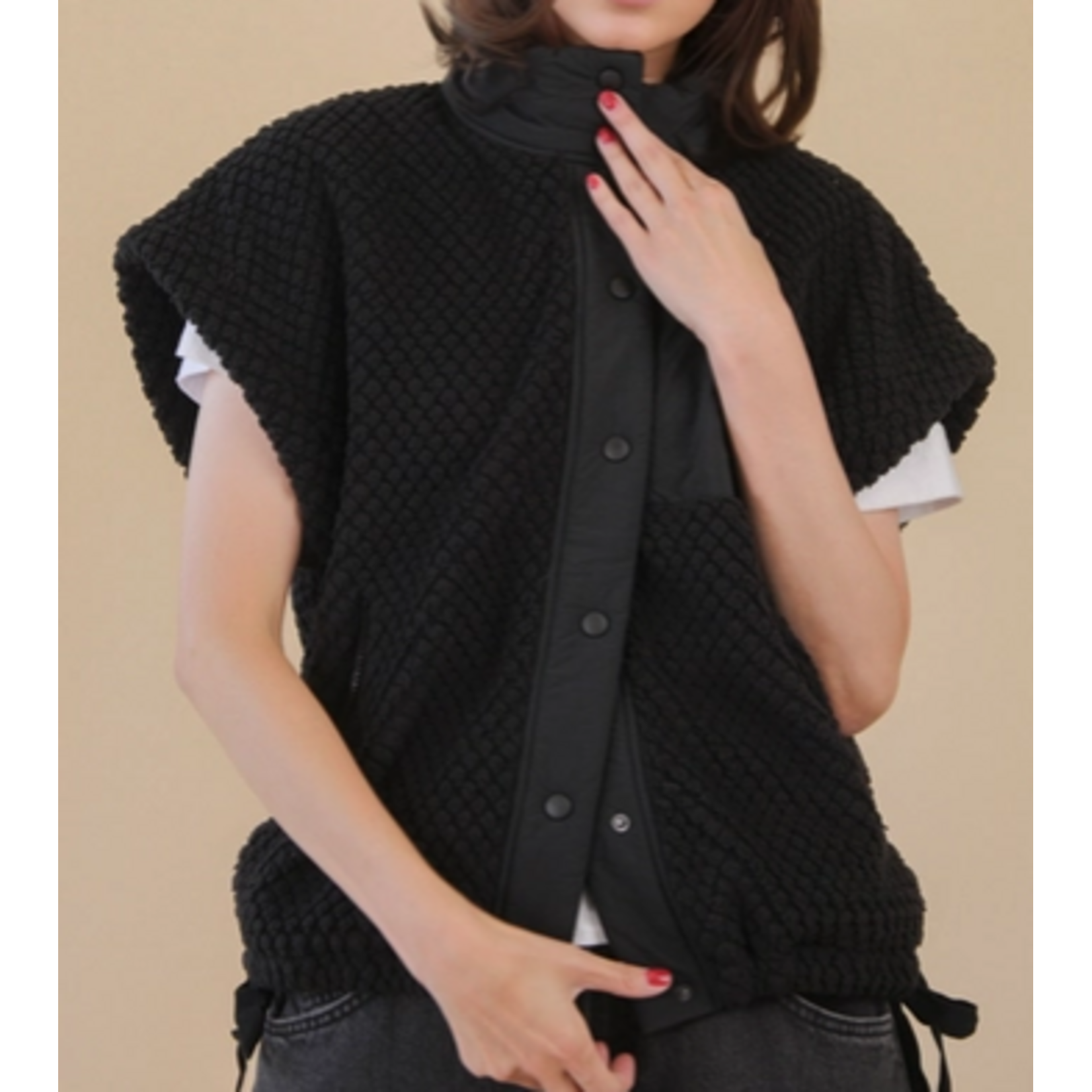 Very J Very J Woven Vest w/ Side Tie