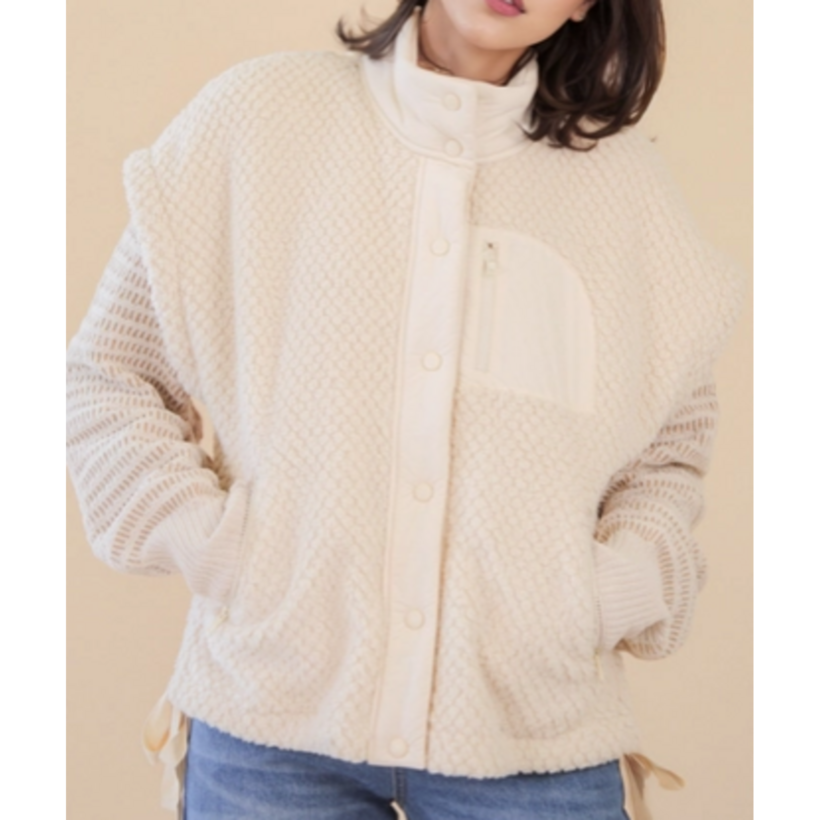 Very J Very J Woven Vest w/ Side Tie