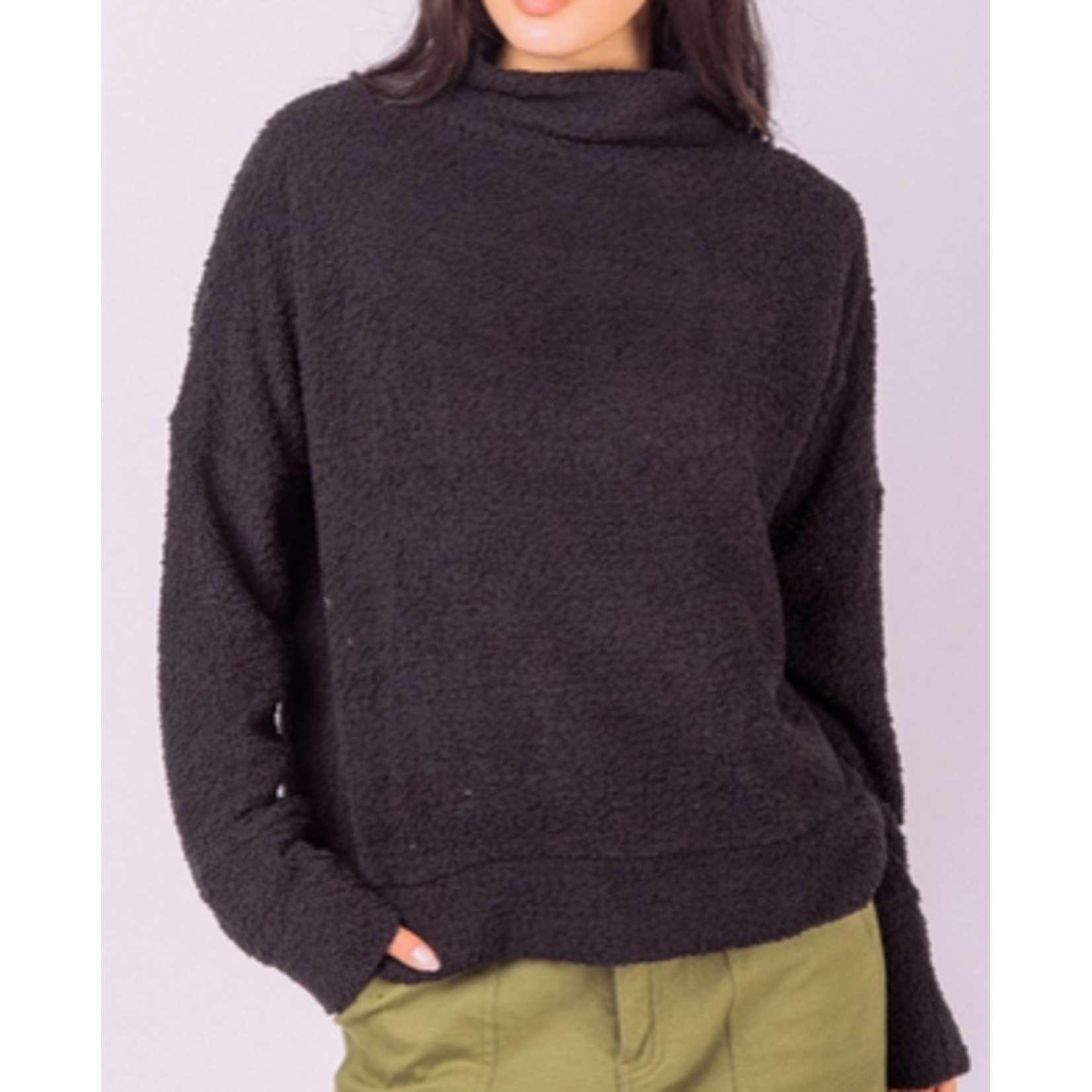 Very J Very J Textured Cozy Solid Knit Top
