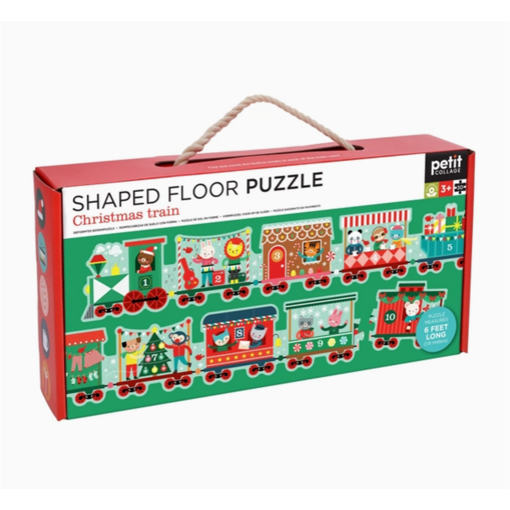 Chronicle Books CB Christmas Train Shaped Floor Puzzle