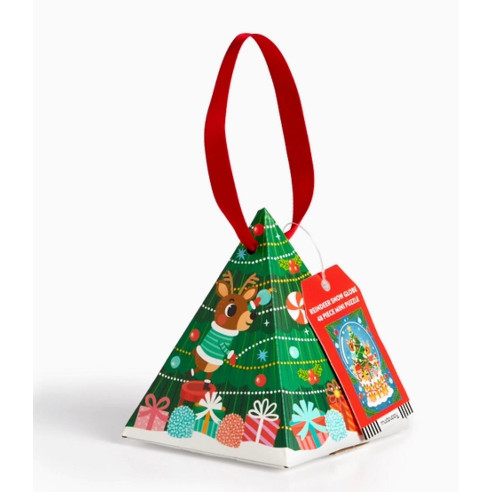 Chronicle Books CB Reindeer Snow Globe 48 Piece Mini Puzzle Ornament