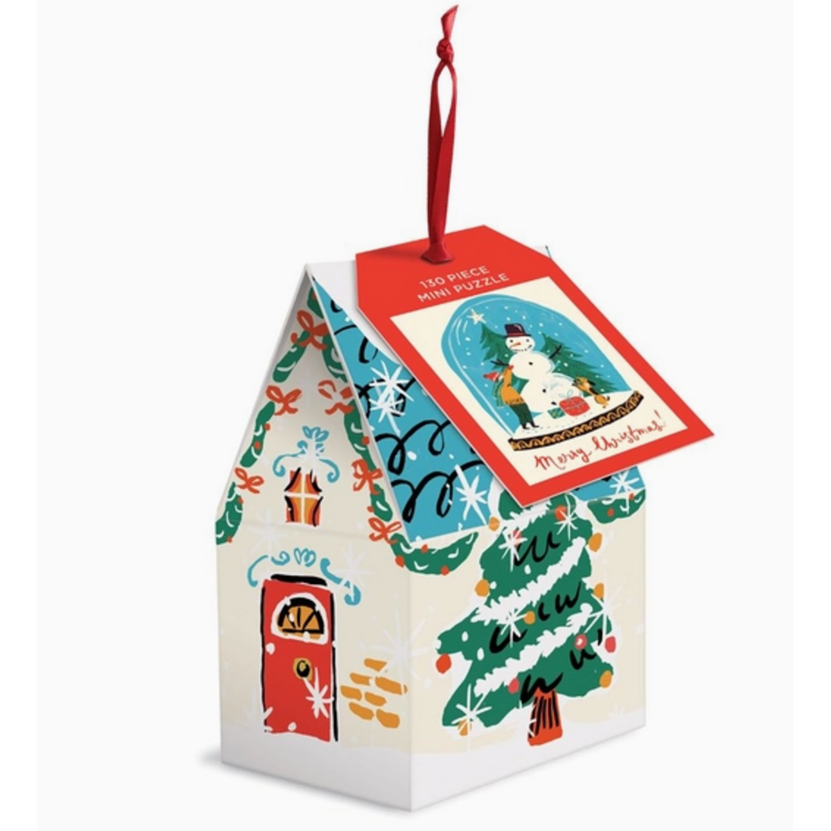 Chronicle Books CB Snow Globe 130 Piece Puzzle Ornament