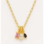 Ellison+Young E&Y Golden Mix Gem Drop Charm Necklace
