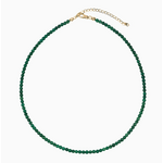Ellison+Young E&Y Natural Stone Beads Necklace Malachite Green