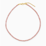 Ellison+Young E&Y Natural Stone Beads Necklace Rhodonite Pink