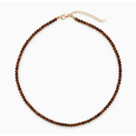 Ellison+Young E&Y Natural Stone Beads Necklace Tiger's Eye Brown