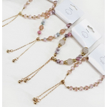 L&R Adjustable Slider Mix Bead Bracelet