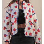 Very J Very J Printed Fleece Sherpa Jacket