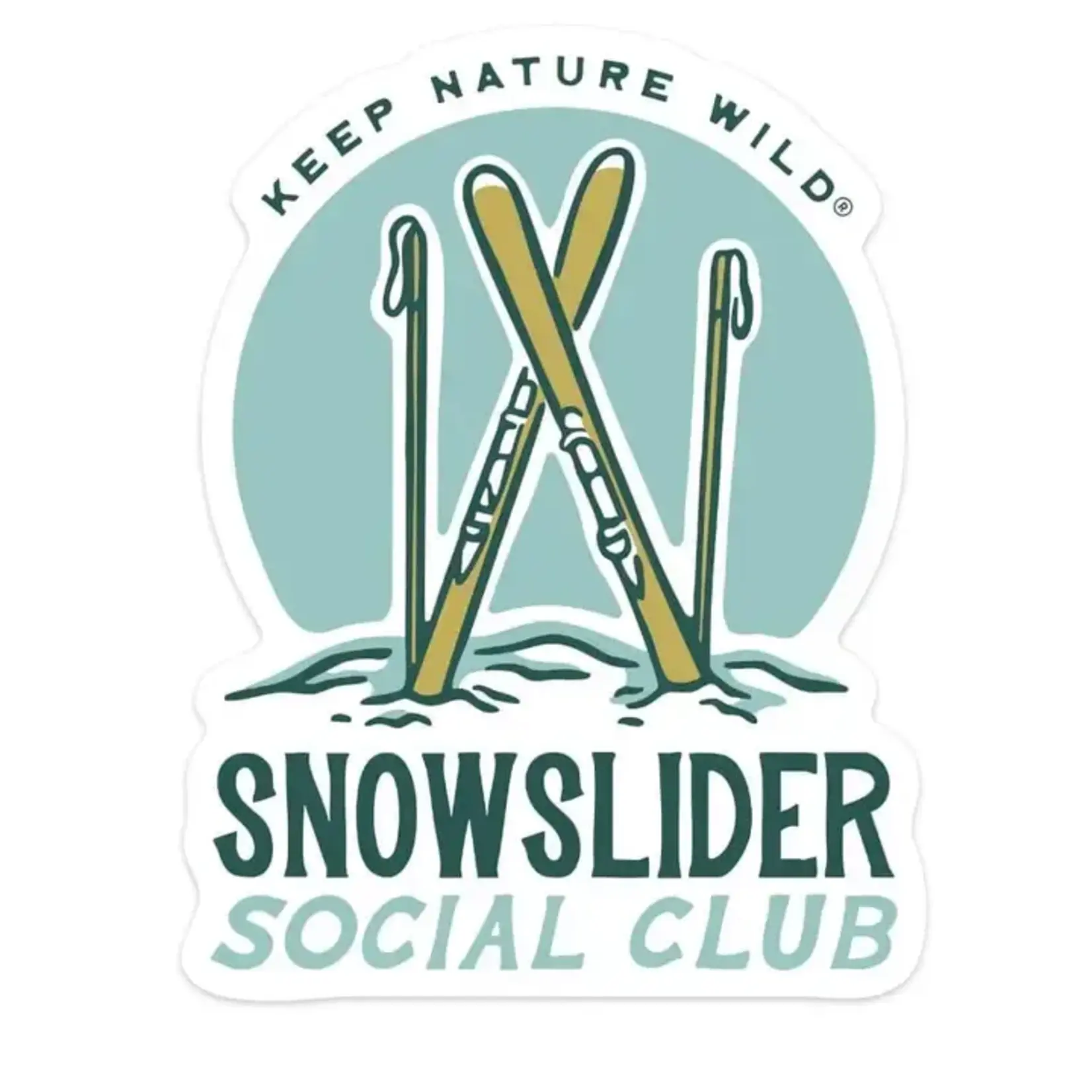 Keep Nature Wild KNW Snowslider Social Club Sticker