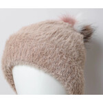 Leto Accessories Leto Plush Faux Mohair Knit Beanie Rose