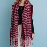 Leto Accessories Leto Ultra Soft Chenille Tassel Scarf Burgundy