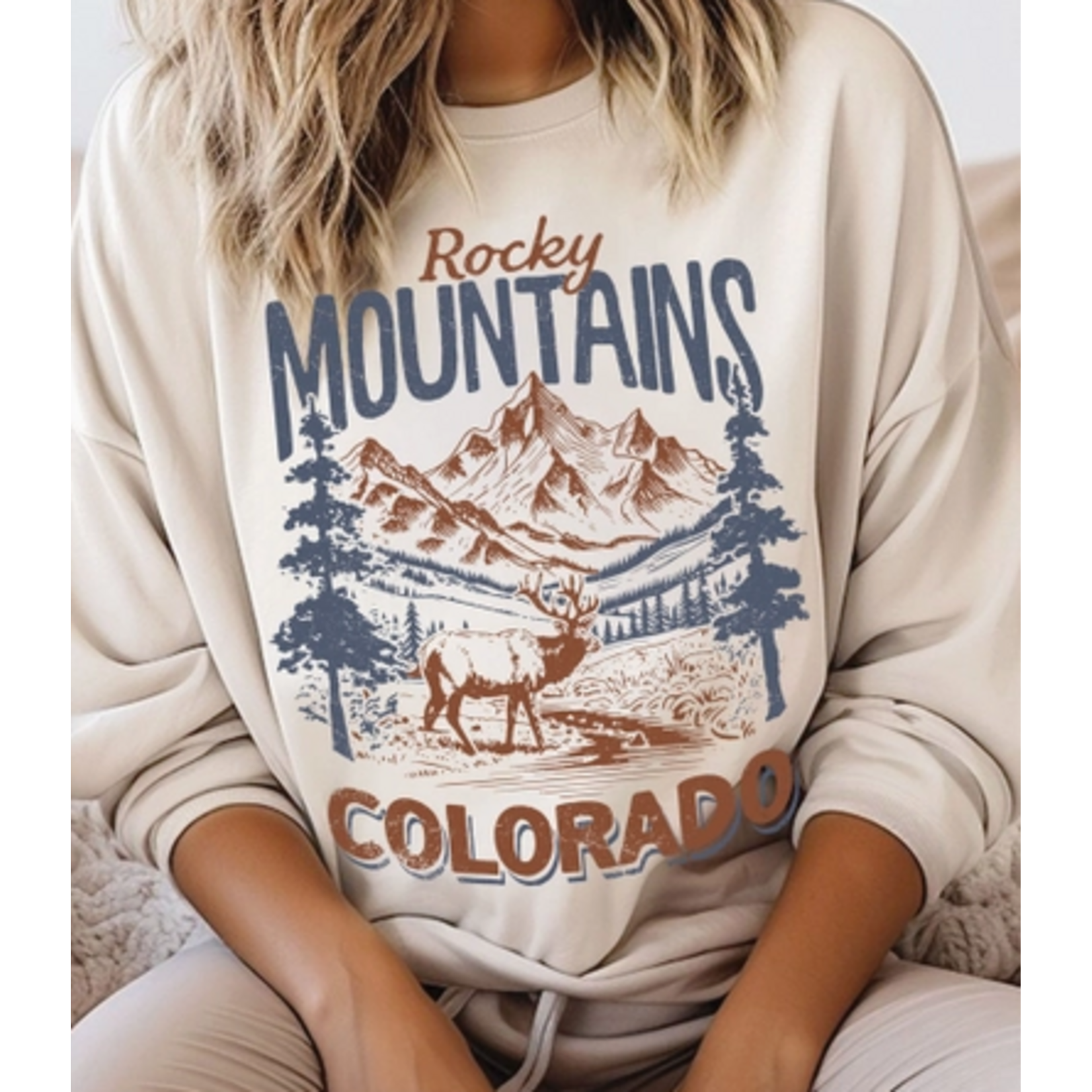 Rustee Clothing Rustee RM Elk Brushed Crewneck