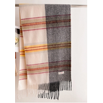 ACCITY Soft Gradient Knit Tassel Scarf Wrap-Black