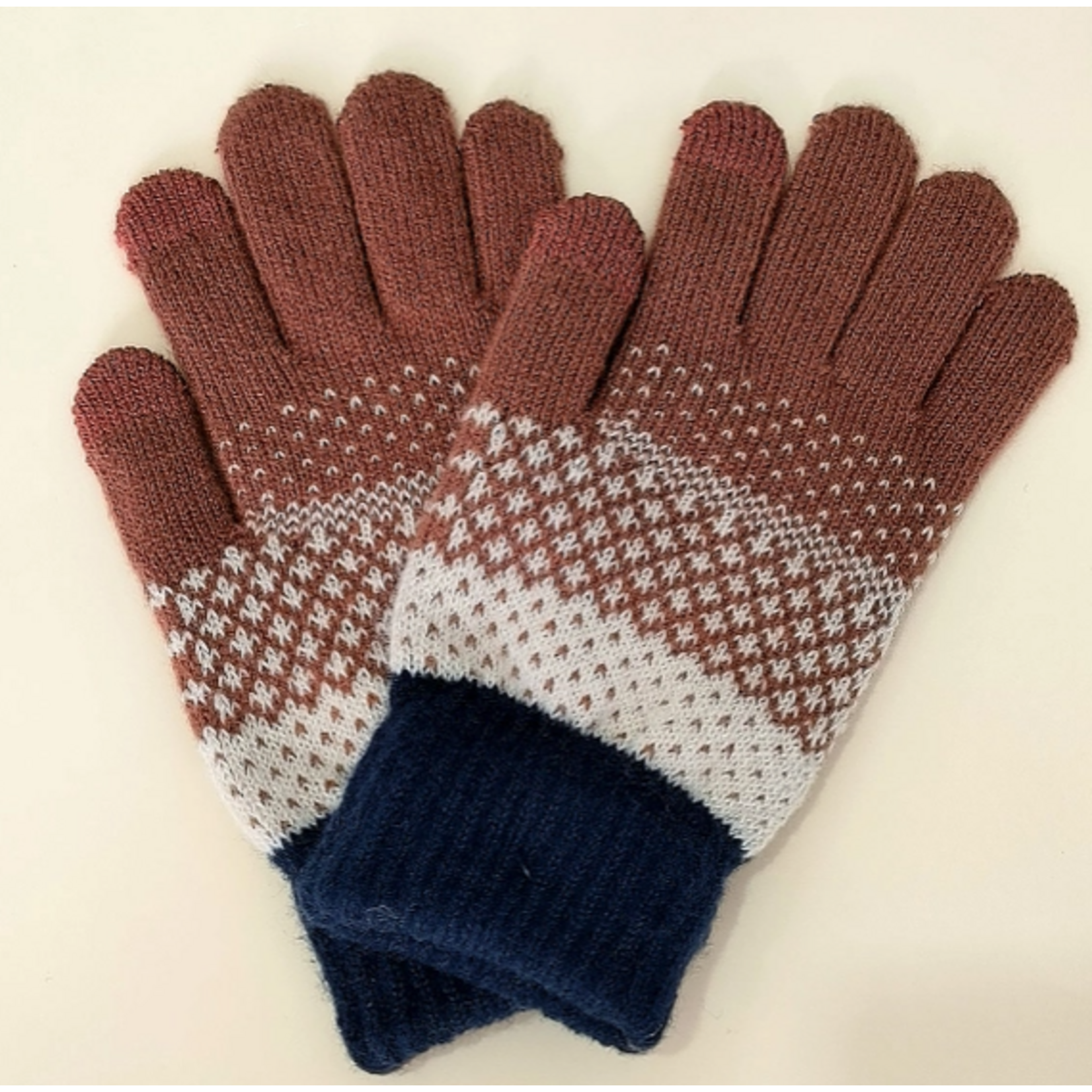ACCITY Knit Touchscreen Gloves- Brick