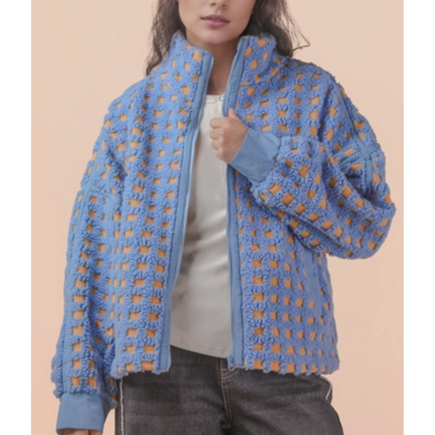 Very J Very J Colorful Checker Jacket