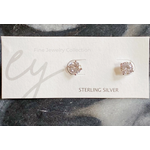 Ellison+Young E&Y Brilliant Cut Sterling Silver Stud Earrings