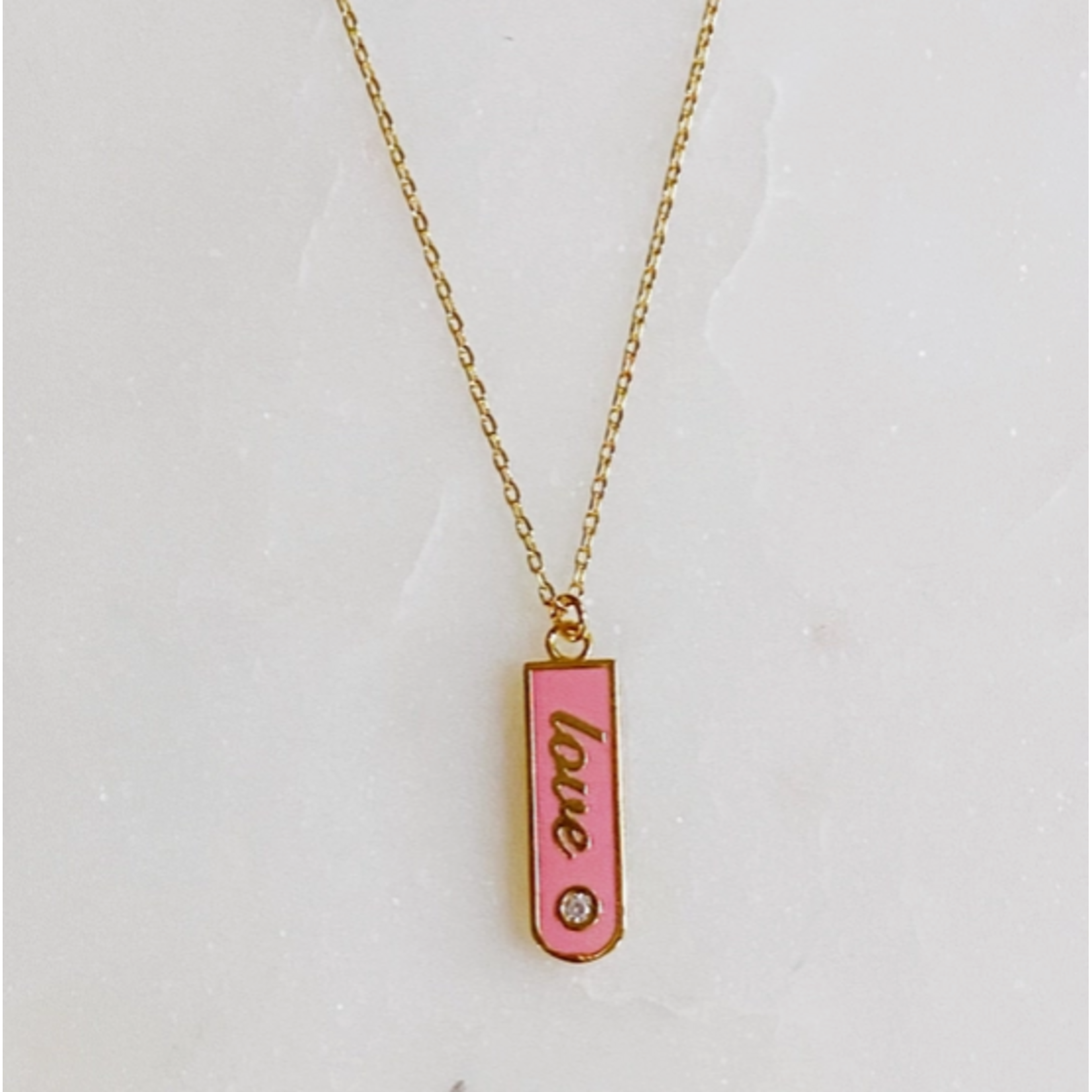 Ellison+Young E&Y Love Drop Bar Necklace