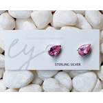 Ellison+Young E&Y Luxe Teardrop Sterling Silver Stud Earrings Pink