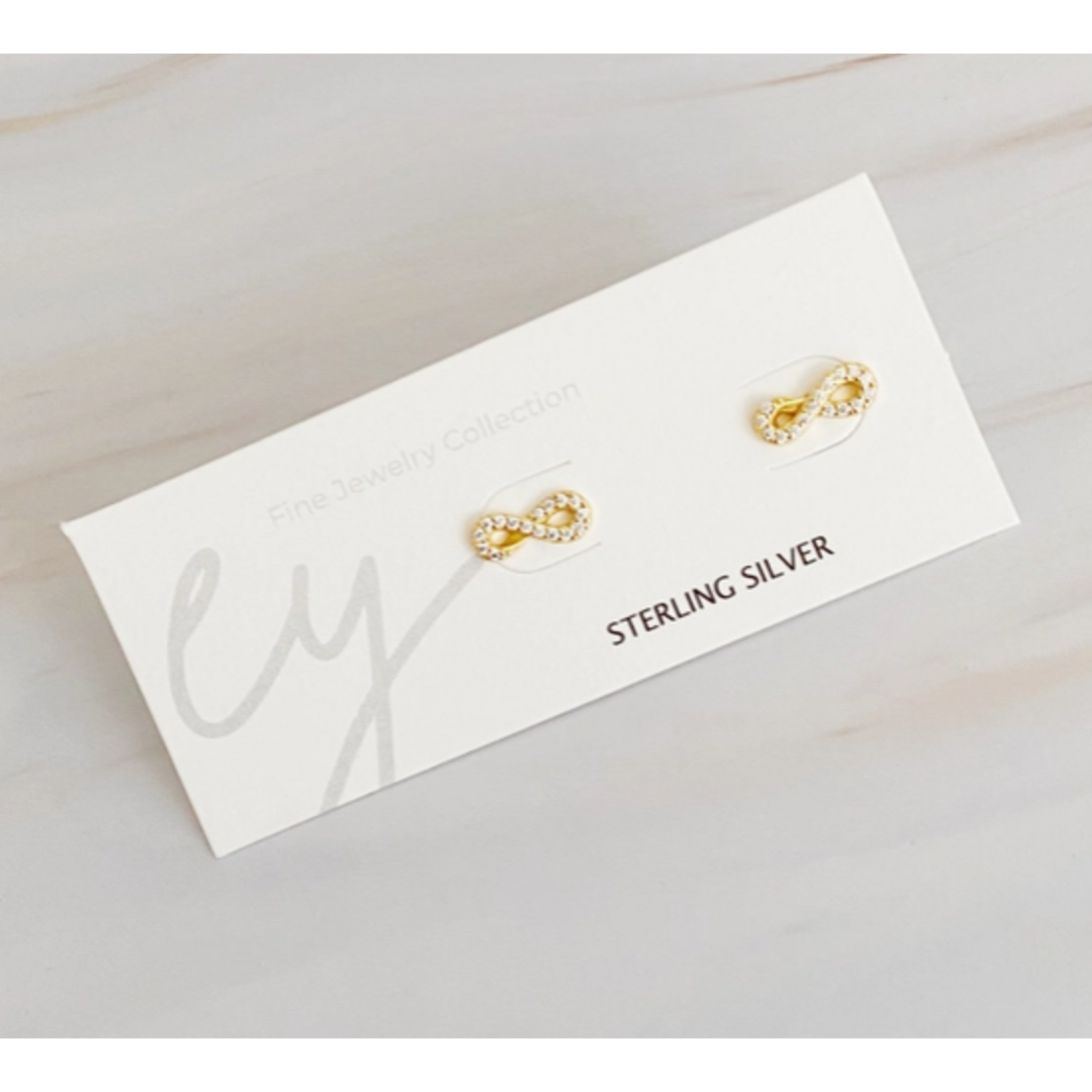 Ellison+Young E&Y Mini Infinity Stud Sterling Silver Earrings