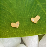 Ellison+Young E&Y Tiny Shape Tiny Stud Sterling Silver Earrings Heart