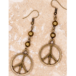 Dylan Designs Peace Earring in Bronze