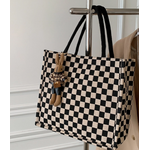 Emberloom Emberloom Checkered Pattern Tote Bag Khaki