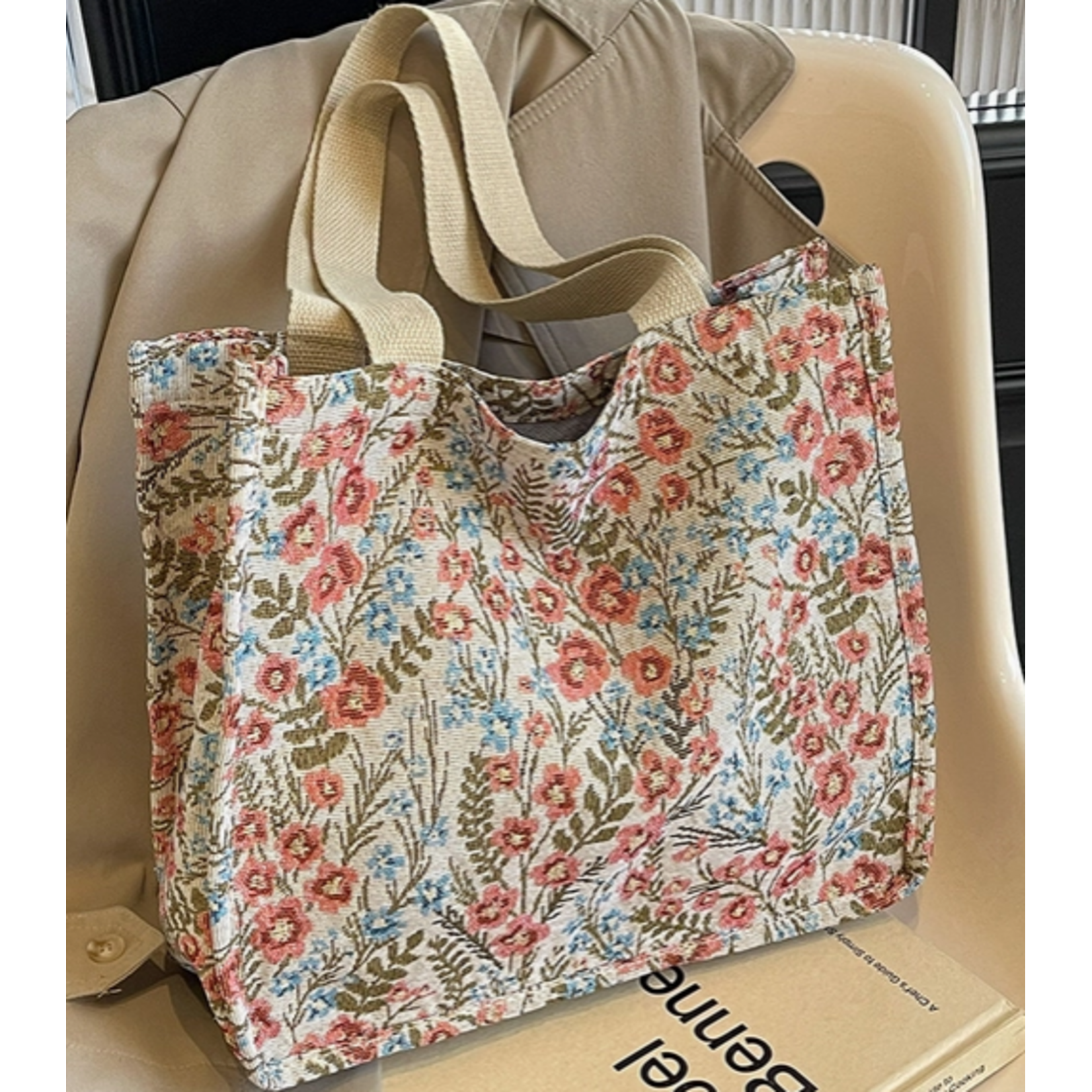 Emberloom Emberloom Floral Patterned Tote Bag Pink