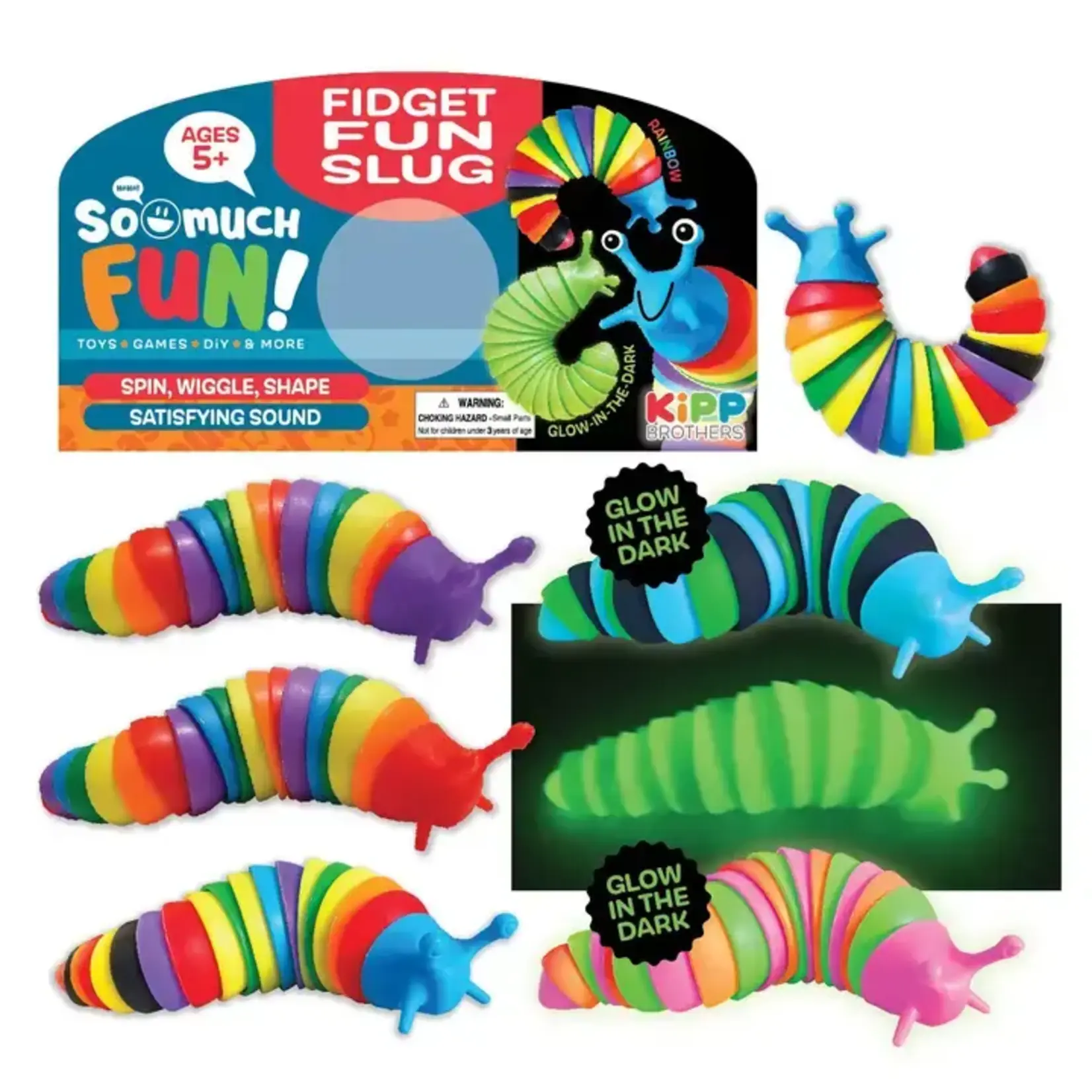 Novelty Brands NB Sensory Fidget Fun Glow in the Dark Slug