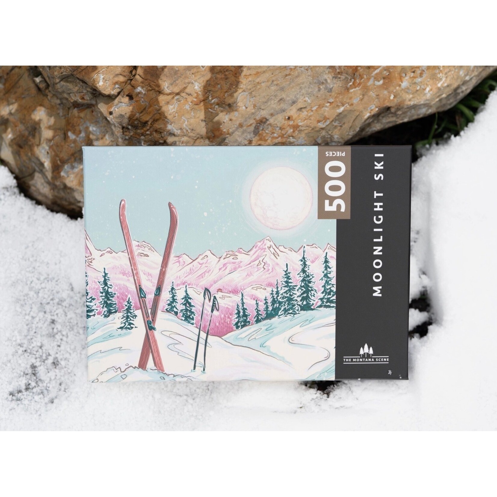 The Montana Scene TMS Moonlight Ski Puzzle