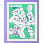 Little Known Goods LKG Colorado 14ers Screen Printed Poster
