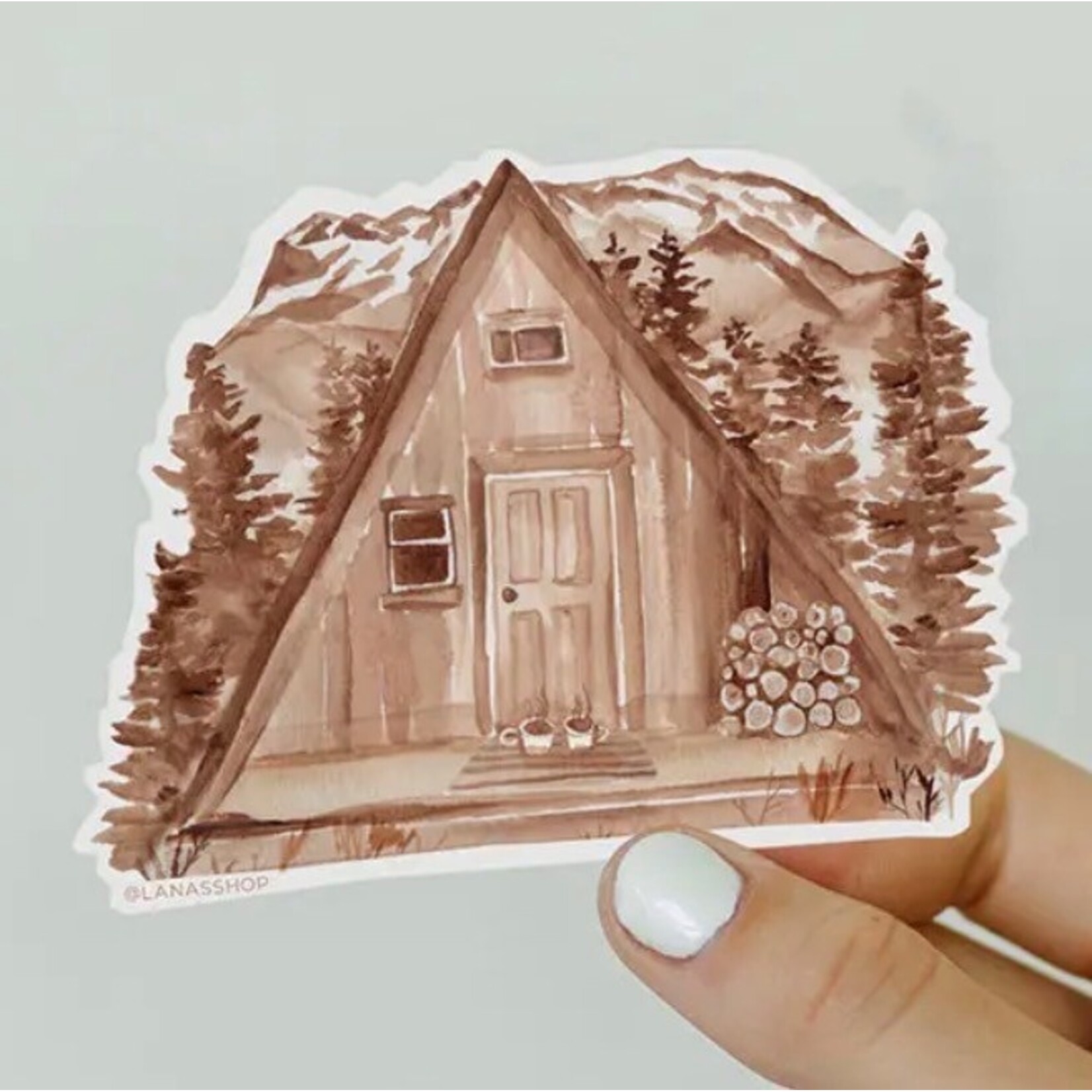 Lana’s Shop A-Frame Cabin Sticker