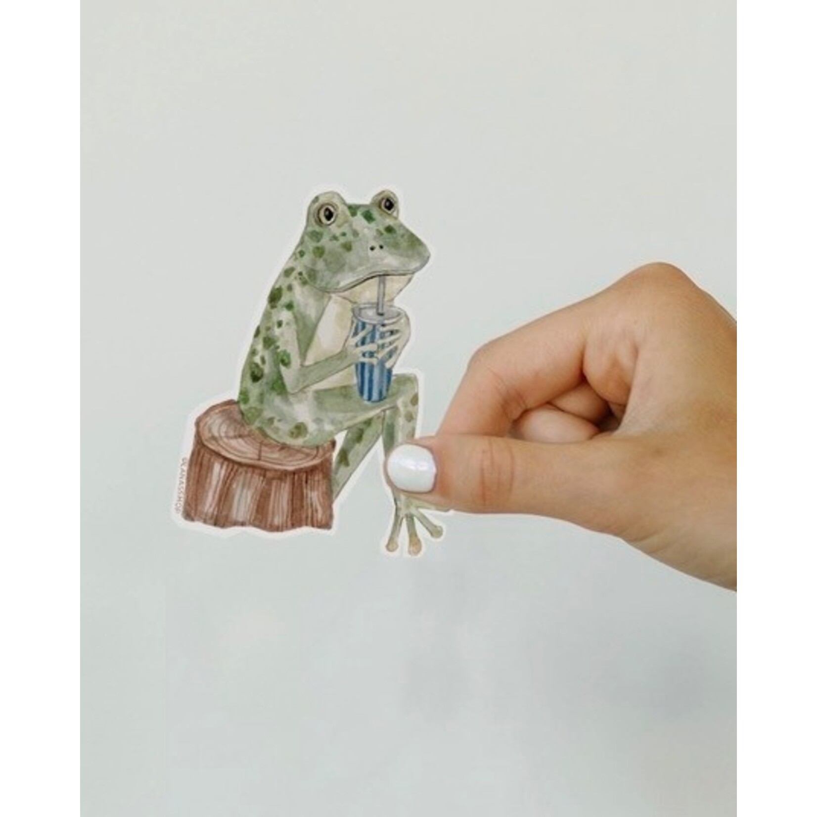 Lana’s Shop Chillin' Frog Sticker