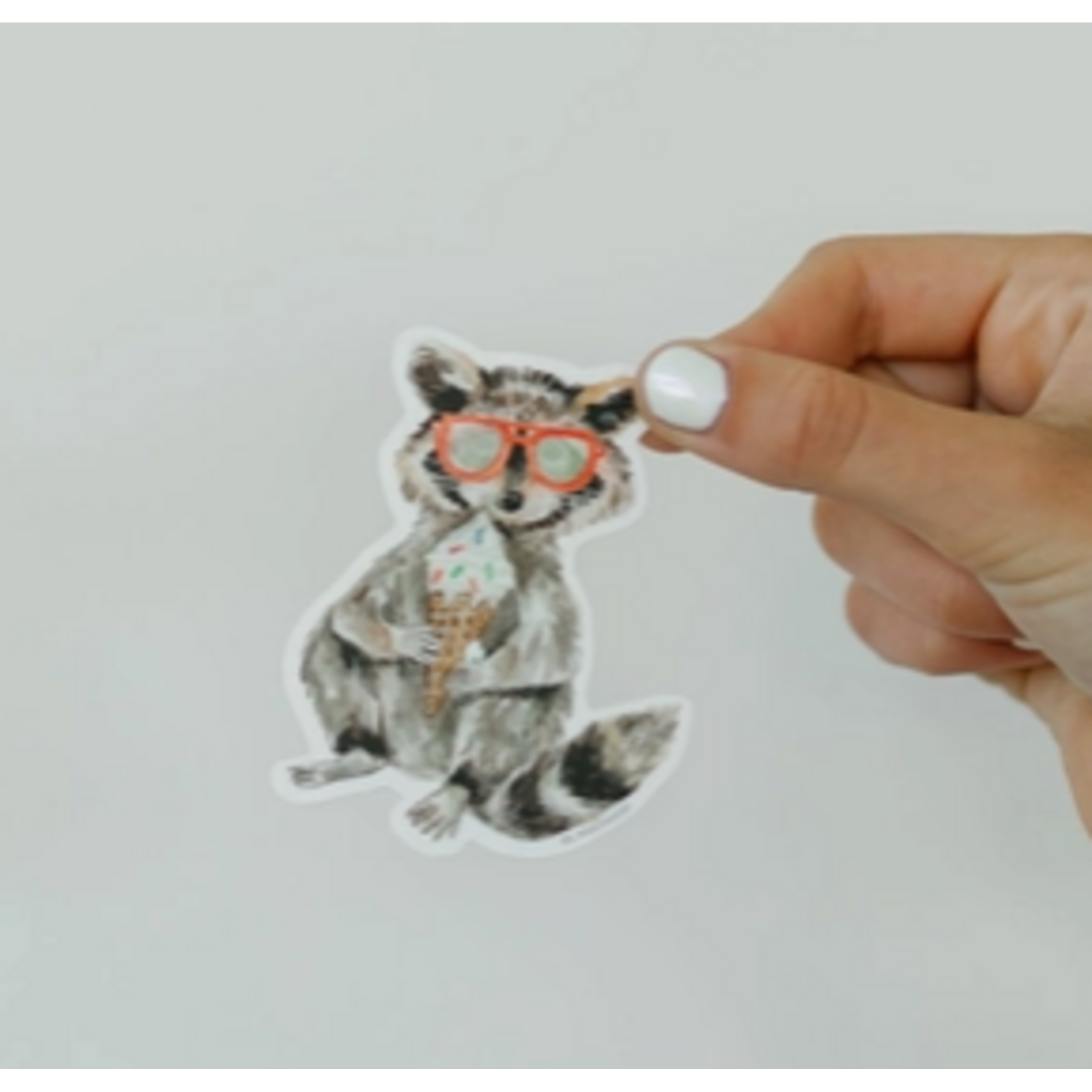 Lana’s Shop  Raccoon with Ice Cream Sticker