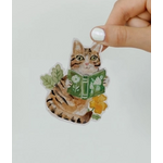 Lana’s Shop Reading Cat Sticker