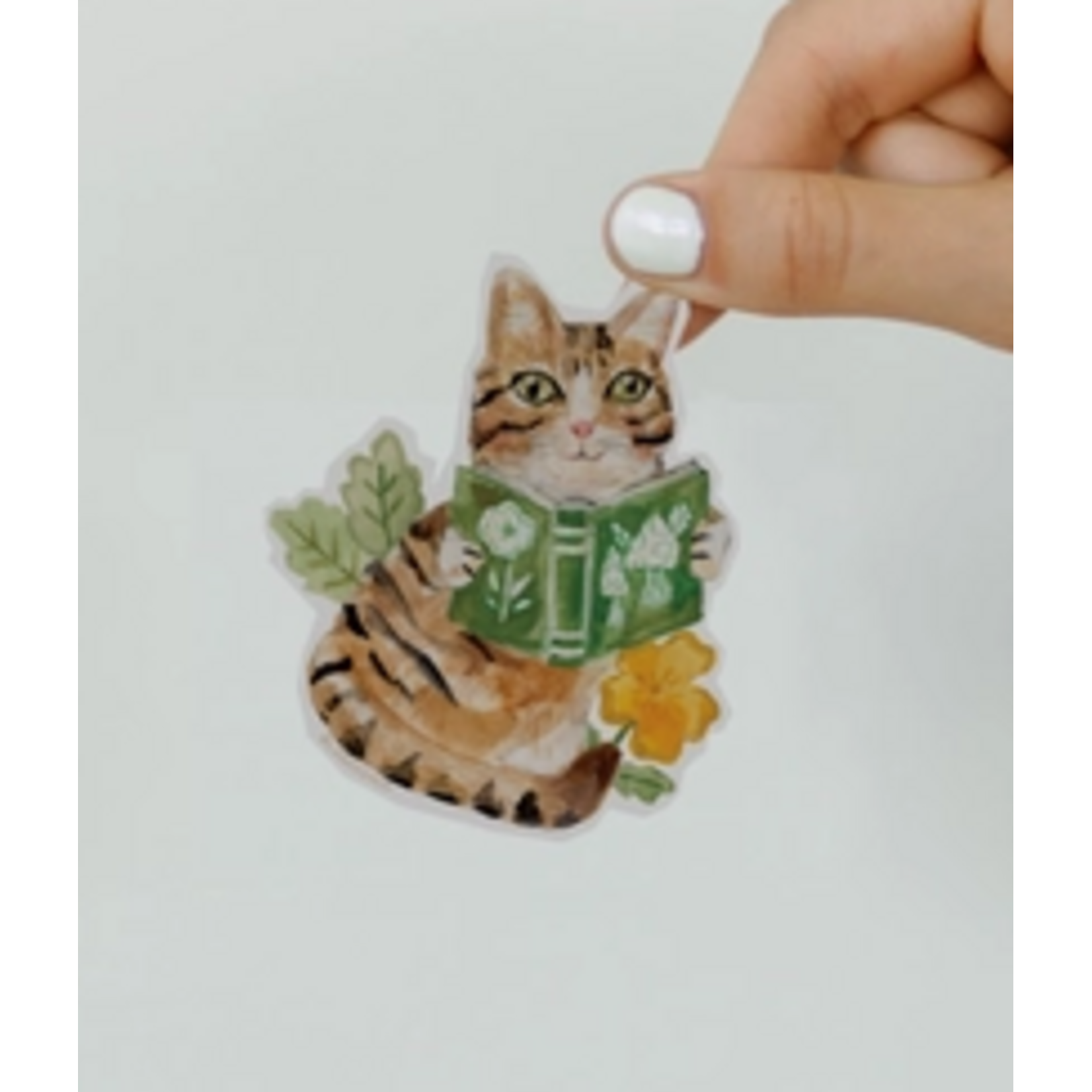 Lana’s Shop Reading Cat Sticker