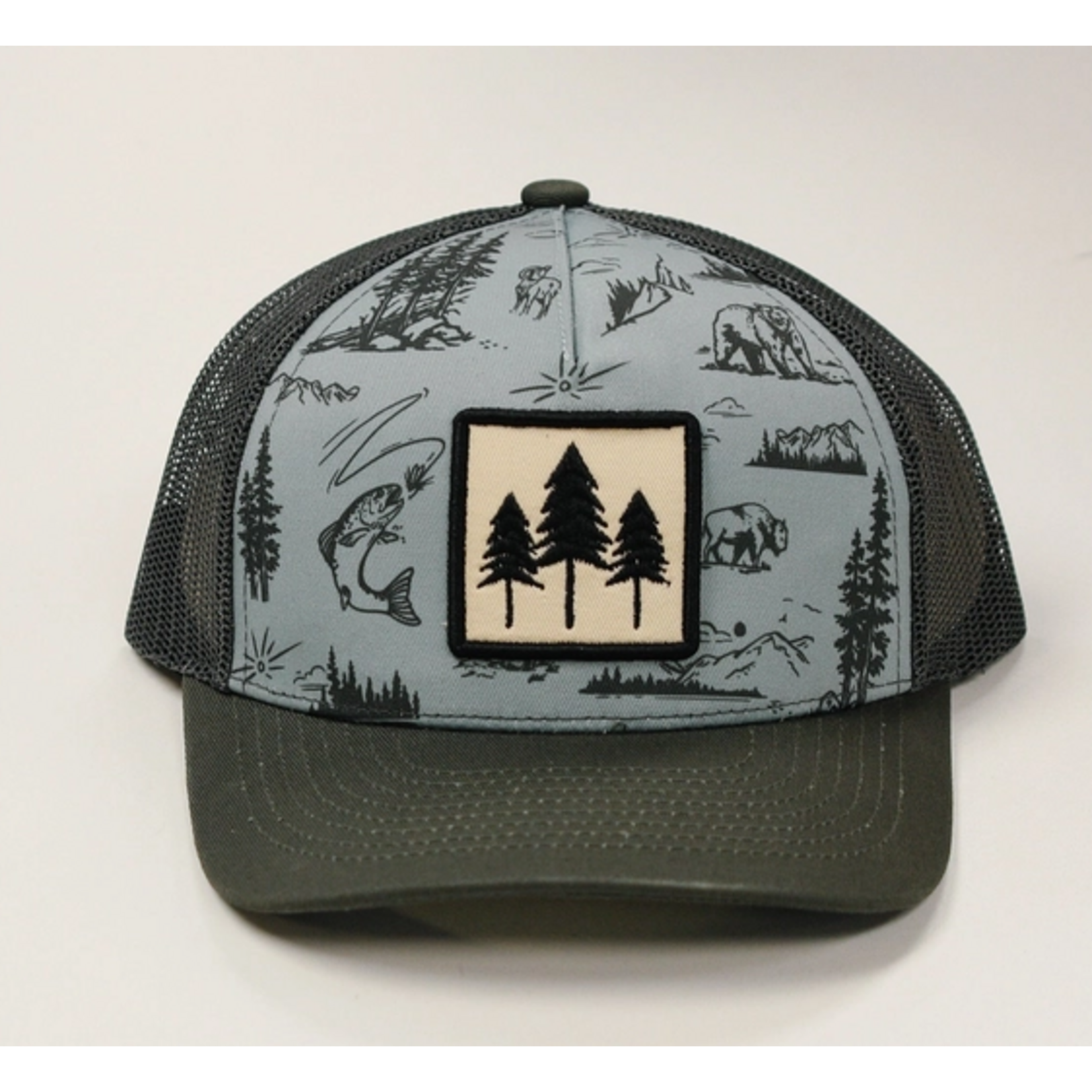 The Montana Scene TMS National Forest Unisex Trucker - Blue