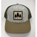 The Montana Scene TMS Topography Unisex Trucker - Khaki Green