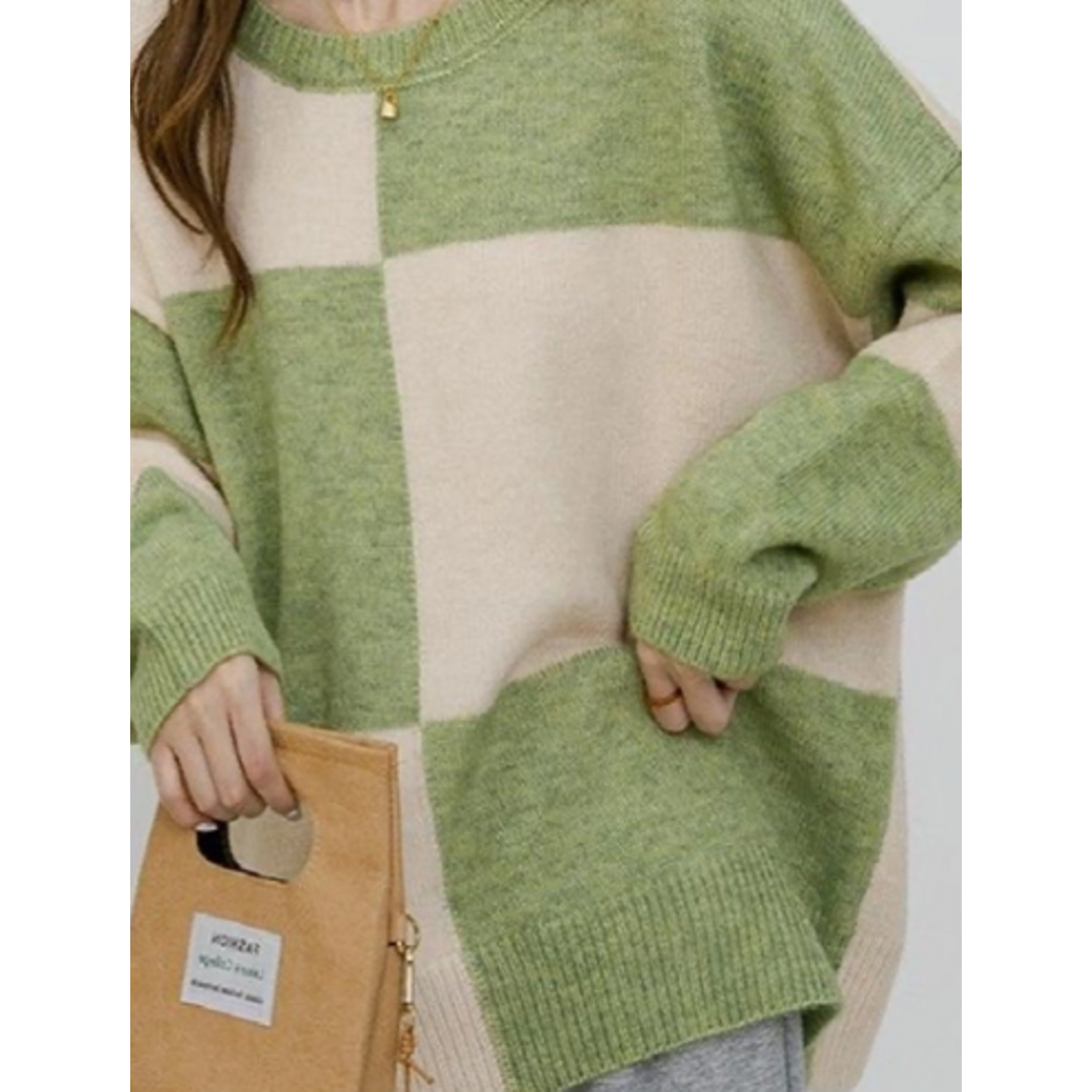 Miss Sparkling Miss Checkered Sweater