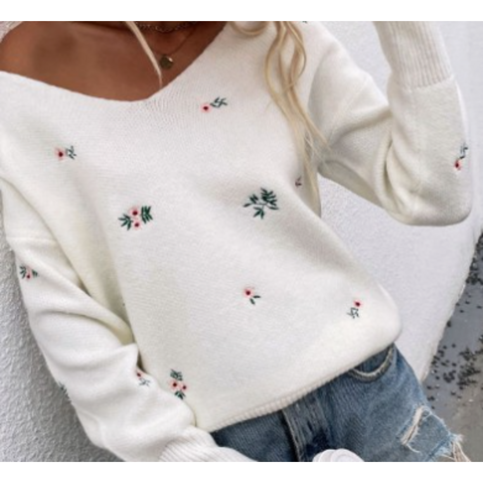 Miss Sparkling Miss Flower Sweater