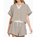 Vanilla Monkey VM Striped Top N Shorts Set