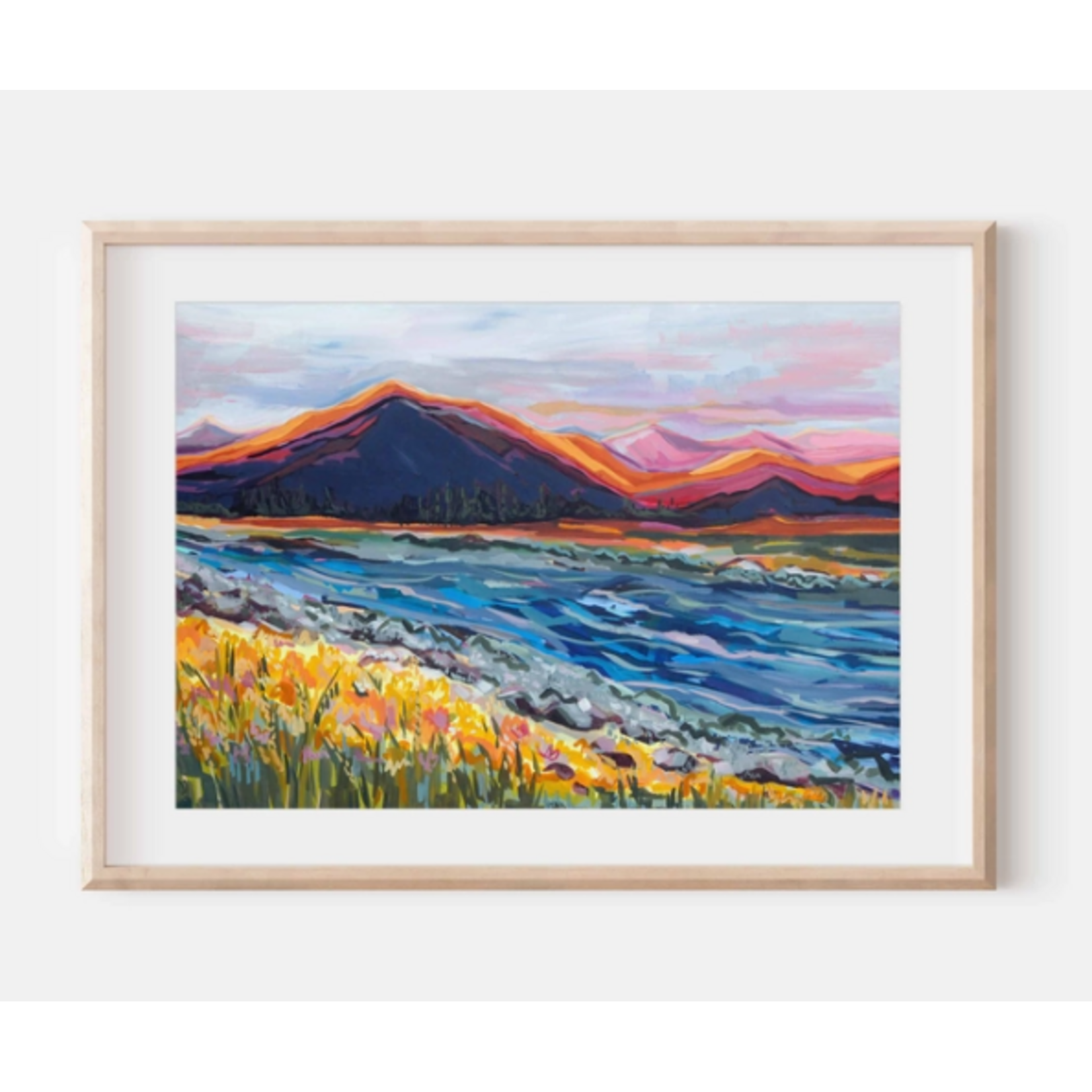 Kellie Allie Art Kaley Alie Art Rainbow River 11"X 14" Art Print