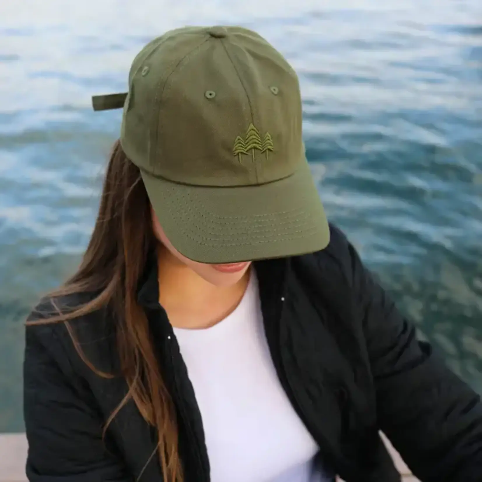 The Montana Scene TMS Three Tree Dad Hat - Military Green