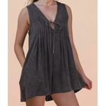 Very J Very J Mineral Washed Pleated Romper
